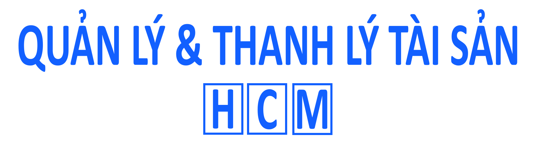 CÔNG TY HỢP DANH QUẢN LÝ VÀ THANH LÝ TÀI SẢN HCM